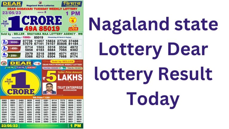 Nagaland state Lottery Dear lottery result Today